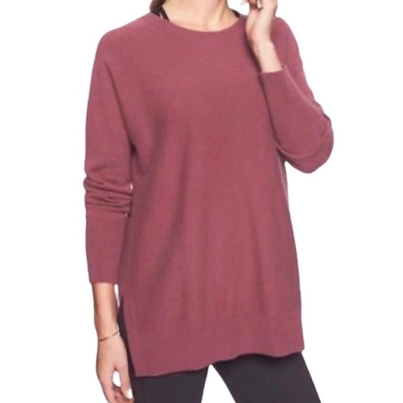 Athleta Stargazer wool cashmere Blend Sweater Size medium. Dark mauve. - Picture 1 of 9